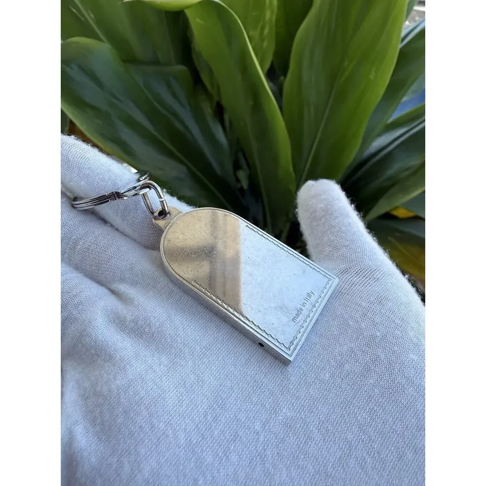 Louis Vuitton Porte-Clés Porte-Adresse Metal Luggage Tag Bag Charm Key Holder